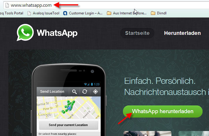 Whatsapp Xperia Z1/Z2: Whatsapp nicht kompatibel: direkter APK Download vom Hersteller