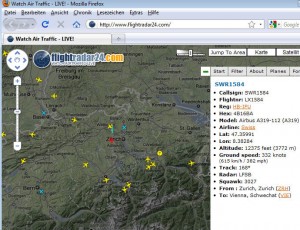 Flugverkehr Radar Ansicht Internet