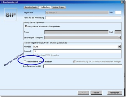 SIP Open Source Jitsi: Account settings 1