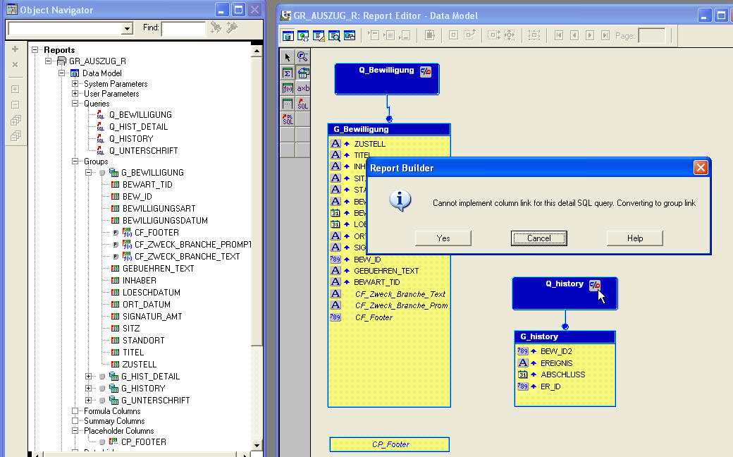 oracle reports column link group picture