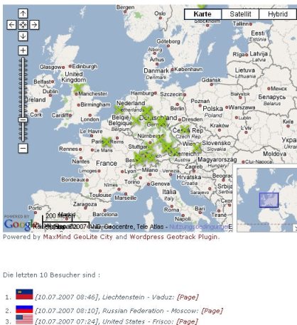 WP-GEOTRACK (Wordpress Plugin)